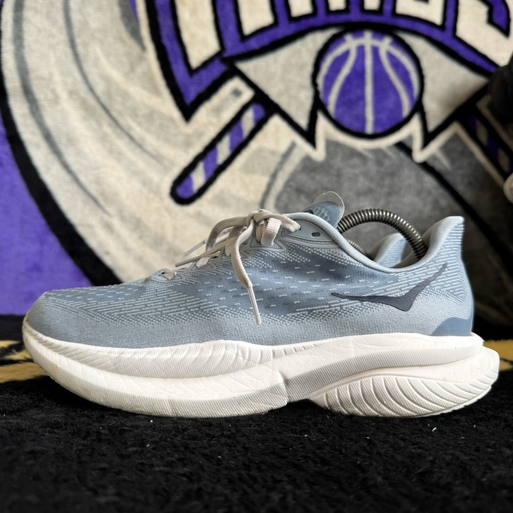 Size 9.5 - Hoka One One Mach 6 LA Women Running Shoes Blue White 1164033 DLW